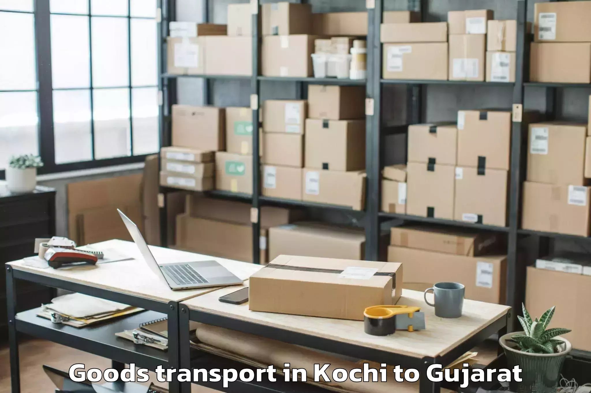 Comprehensive Kochi to Dhuvaran Goods Transport